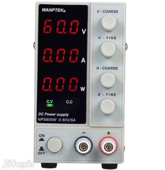 Labortáp DC 0-60Volt-ig 0-5 Amperig Állítható  (6078)
