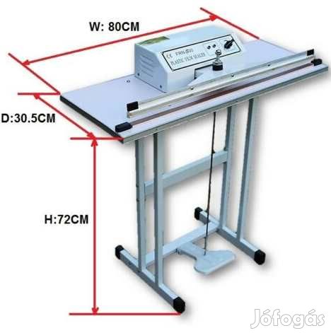 Lábpedálos, Vágókéses  Fólia hegesztőgép 500cm  (N2365)
