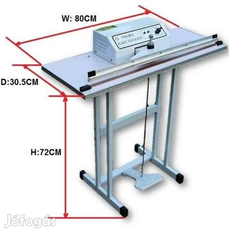 Lábpedálos, Vágókéses  Fólia hegesztőgép 500cm  (N2365)