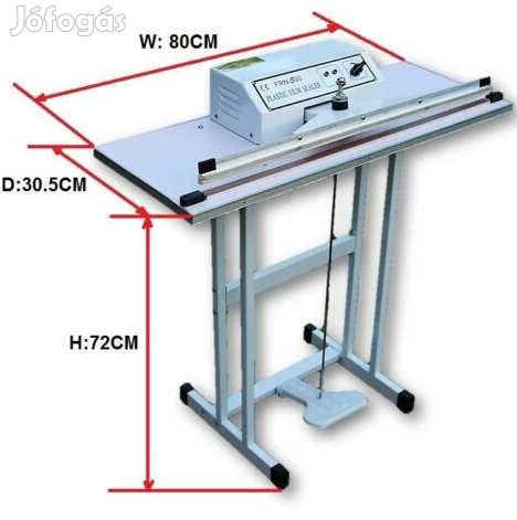 Lábpedálos, Vágókéses Fólia hegesztőgép 600cm N2366