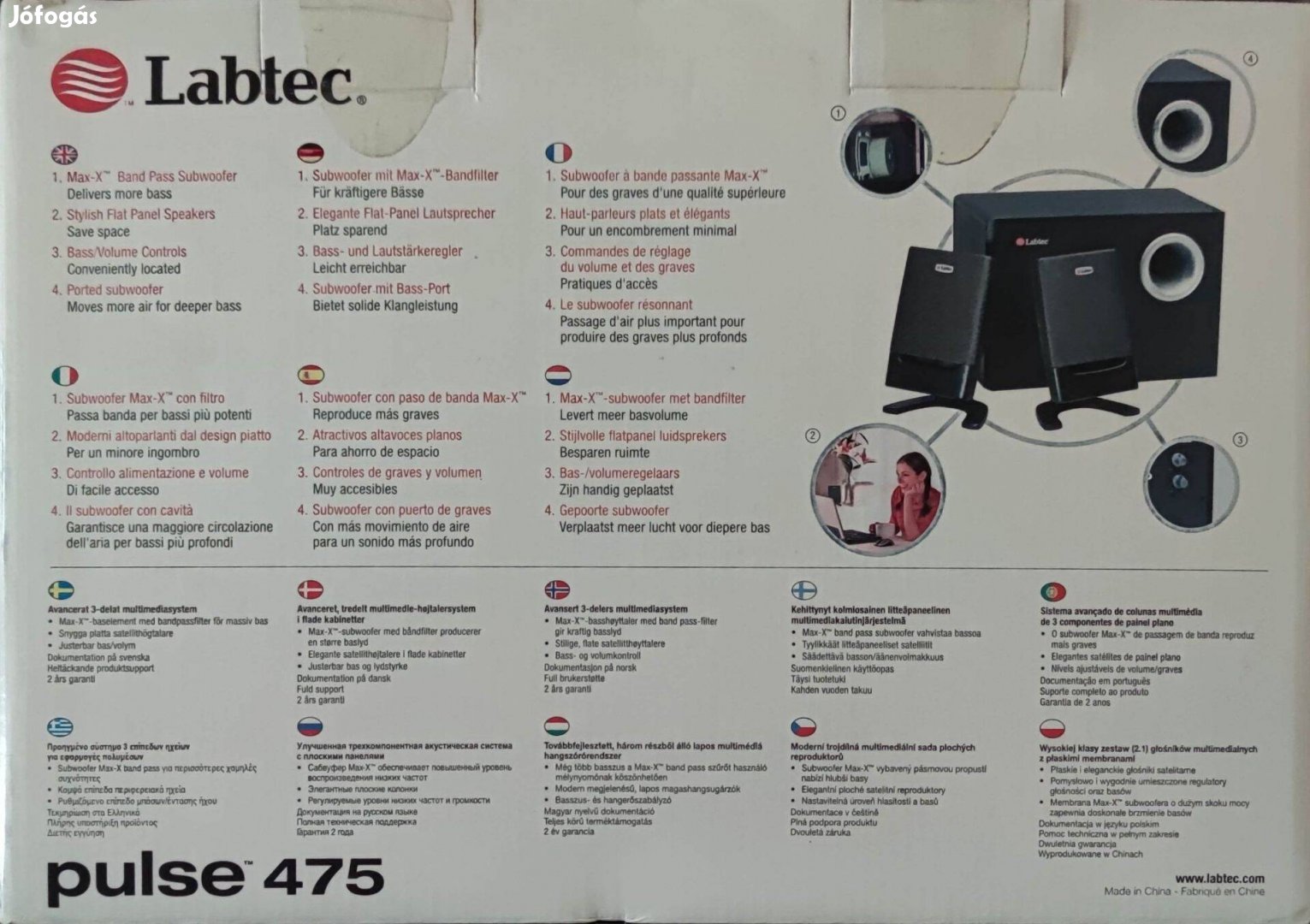 Labtec Pulse 475 2.1-es PC hangrendszer