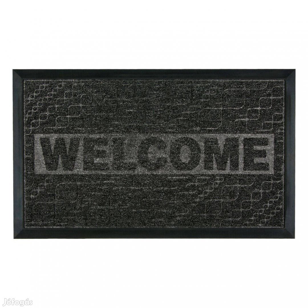 Lábtörlő Fekete "Welcome" 75x45 cm