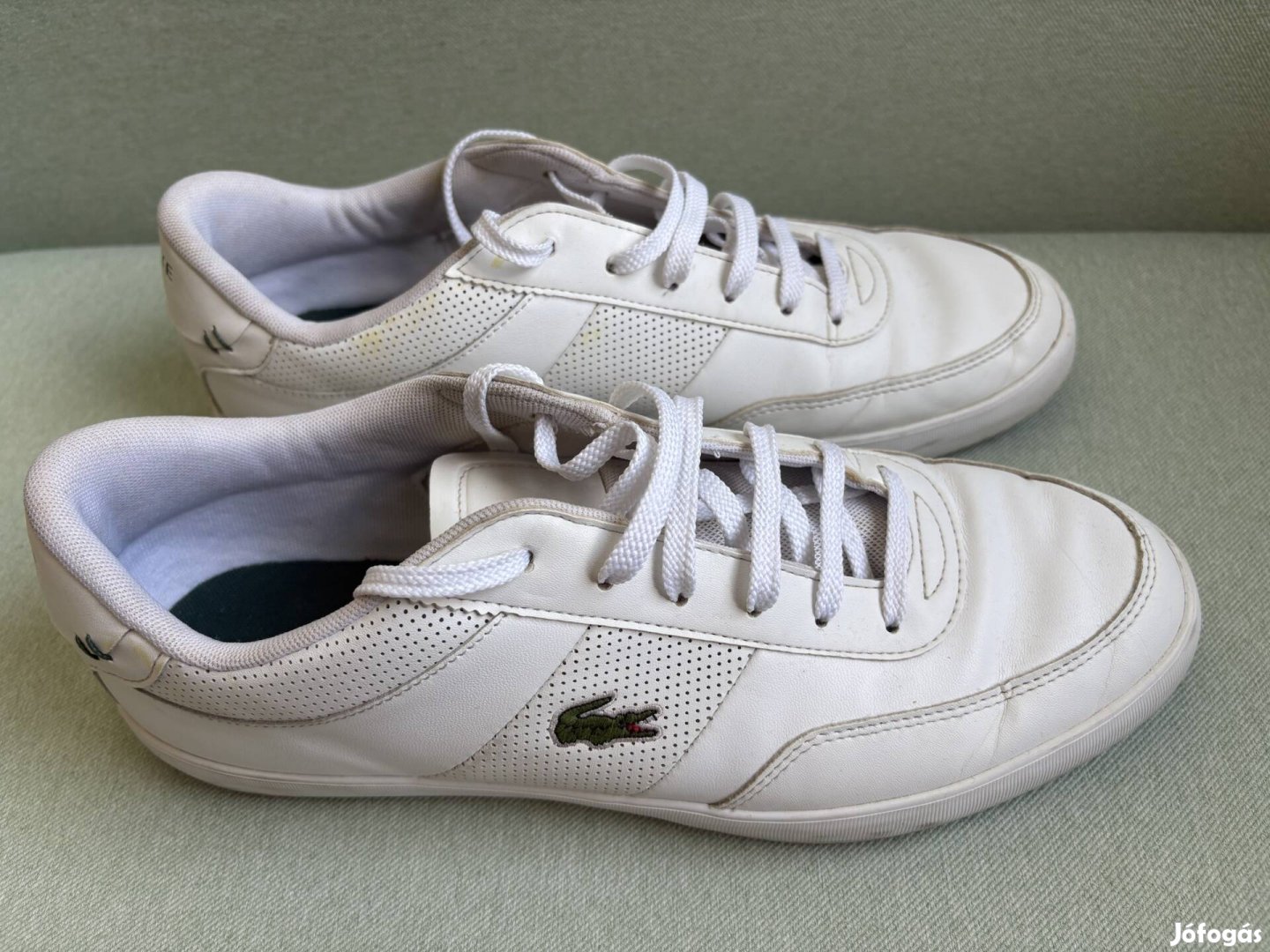 Lacoste 44 férfi fehér bőr sportcipő