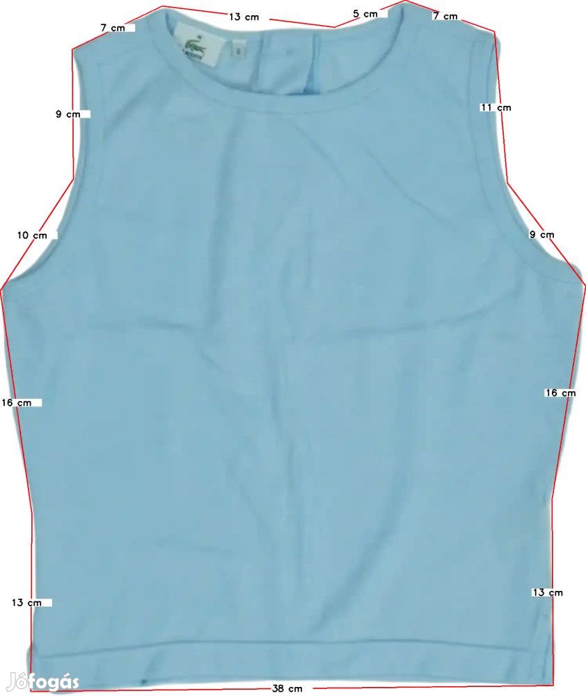 Lacoste Új (címkés) Lány Lányka / Női ujjatlan póló / top (Méret: 128)