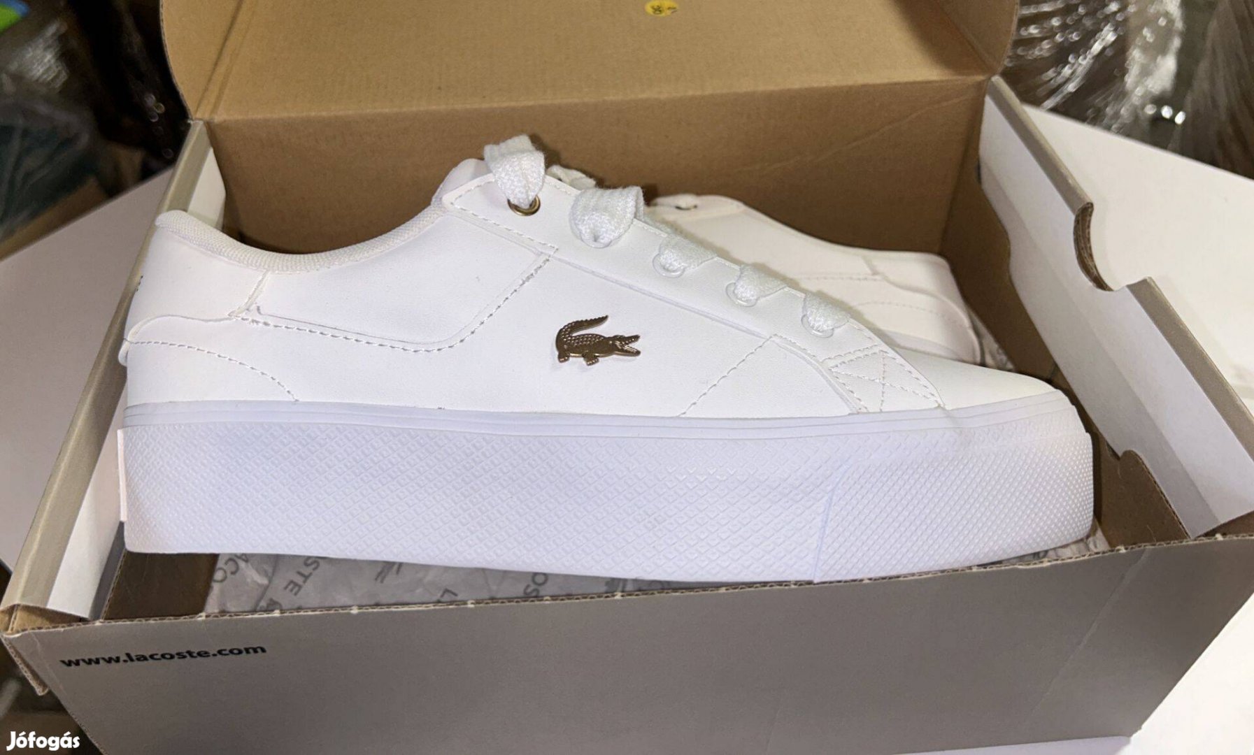 Lacoste Ziana Platform fehér 40-es női (új)