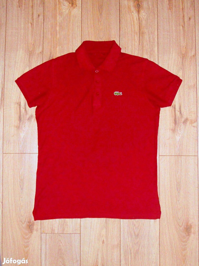 Lacoste bordó galléros póló (S-es)