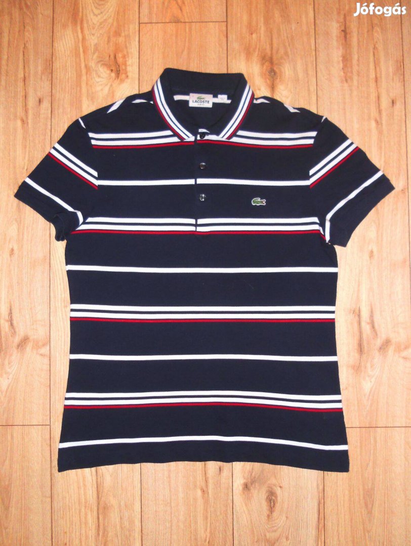 Lacoste csíkos galléros póló (S-es)