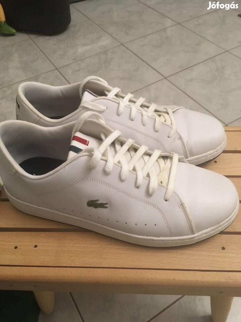 Lacoste fehér bőr 45-ős sportcipő