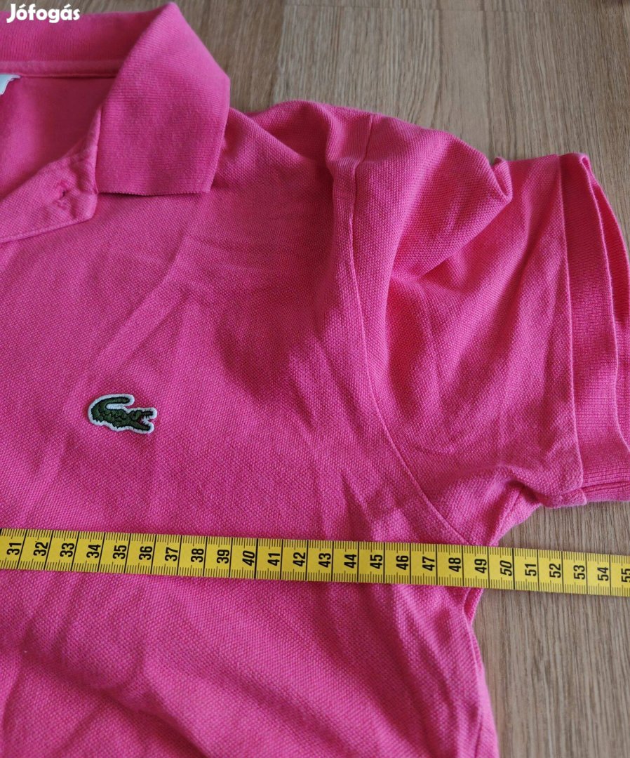 Lacoste pink pamut póló