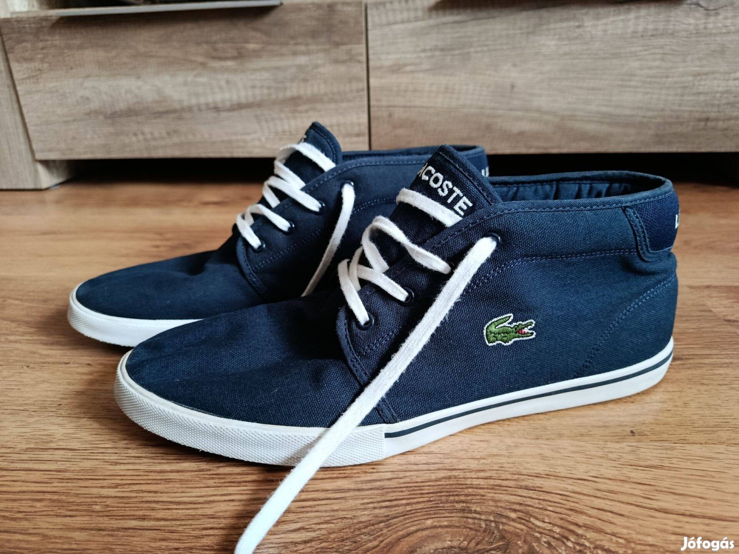 Lacoste vászon magasszárú cipő 46
