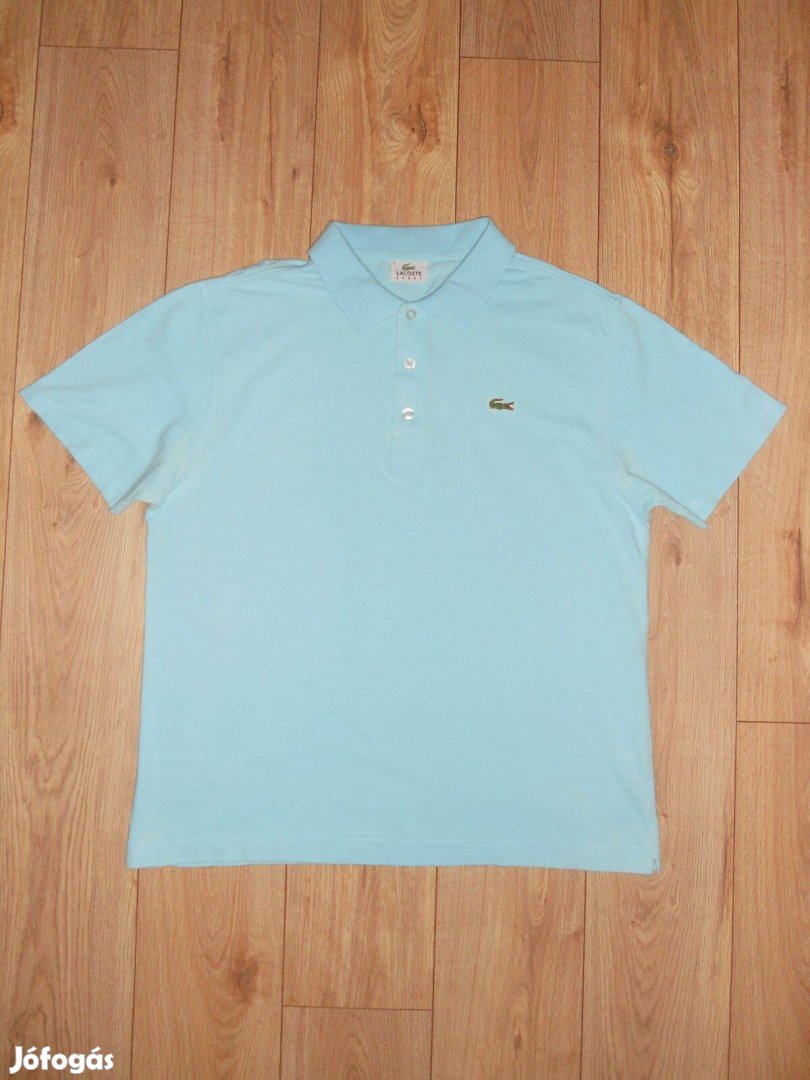 Lacoste világoskék galléros póló (L-es)