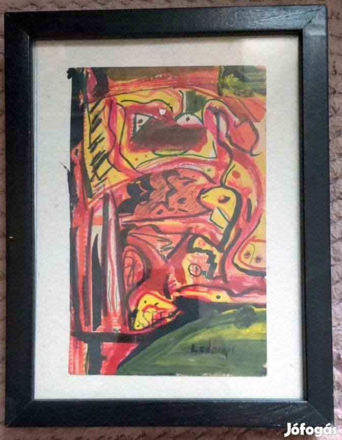 Ladányi Imre : Mélységben. Tempera papír