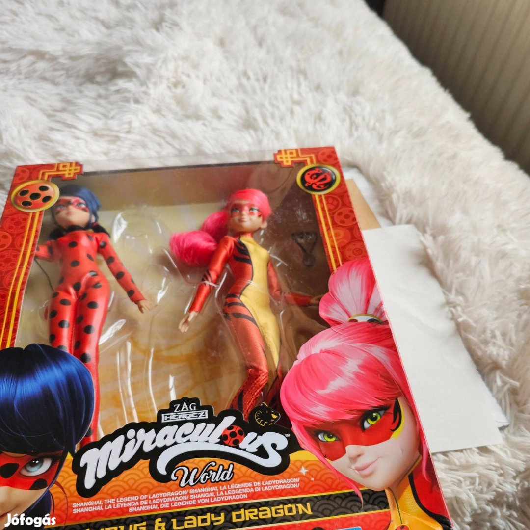 Ladybug Lady Dragon 2 darabos baba szett új dobozos