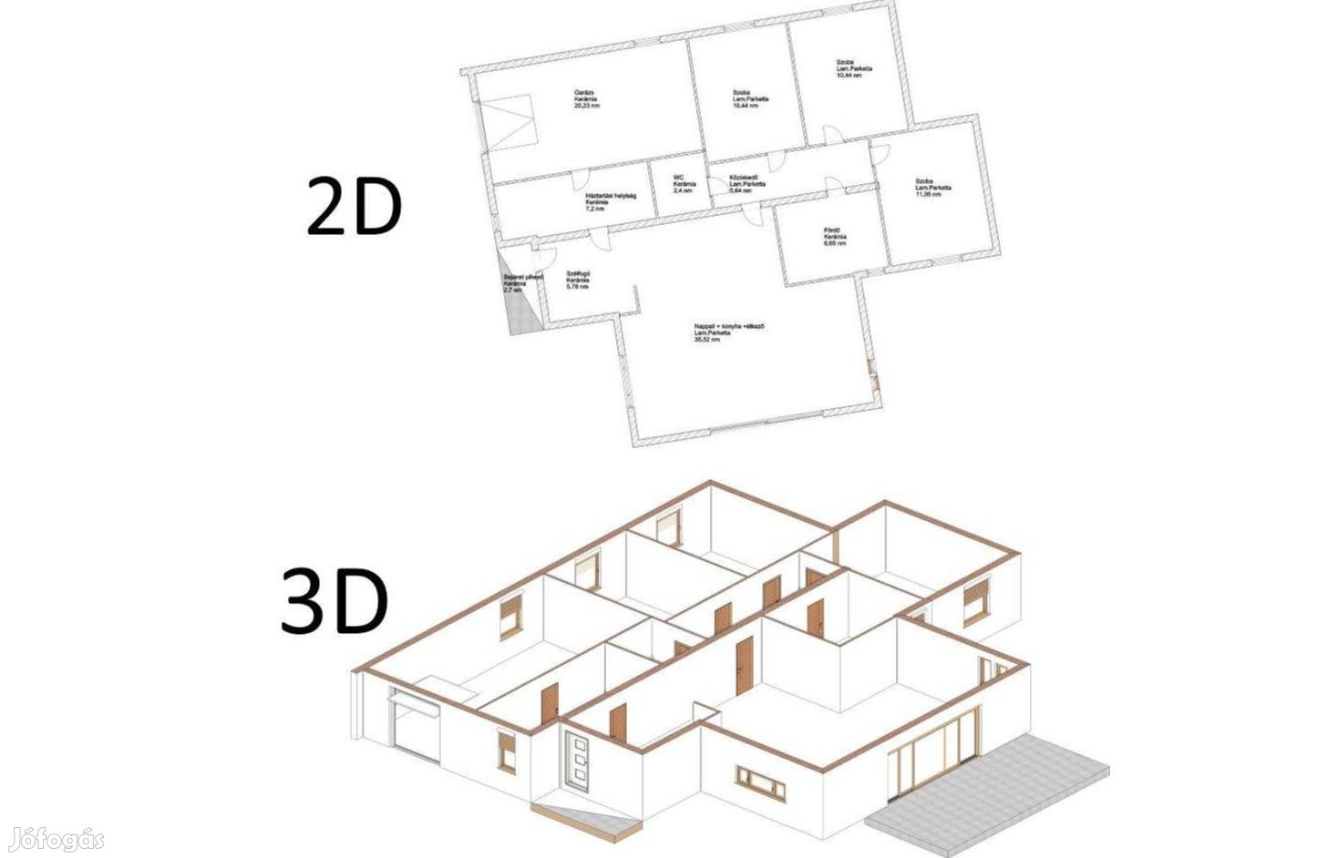 Lakások, családi házak alaprajzainak digitalizálása, 3D-be alakítás
