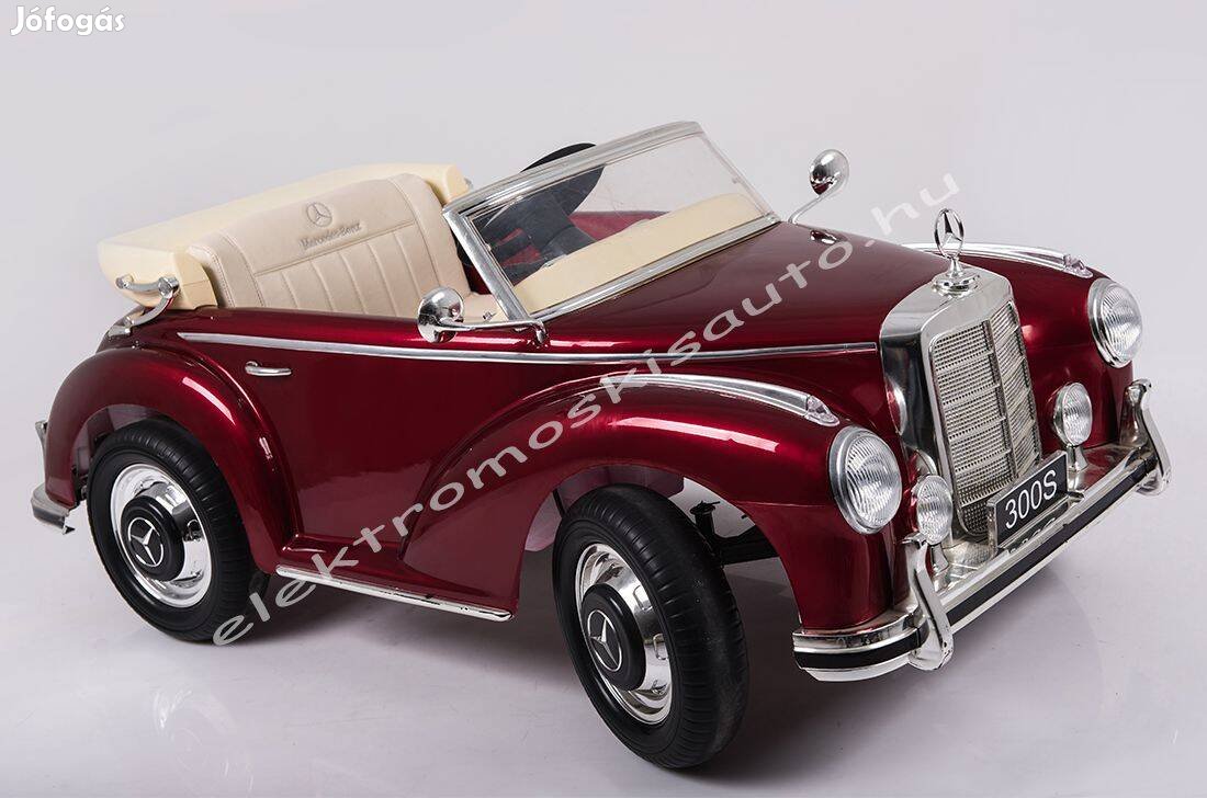 Lakk bordó Mercedes-Benz 300S 12V 1szem. eredeti elektromos kisautó