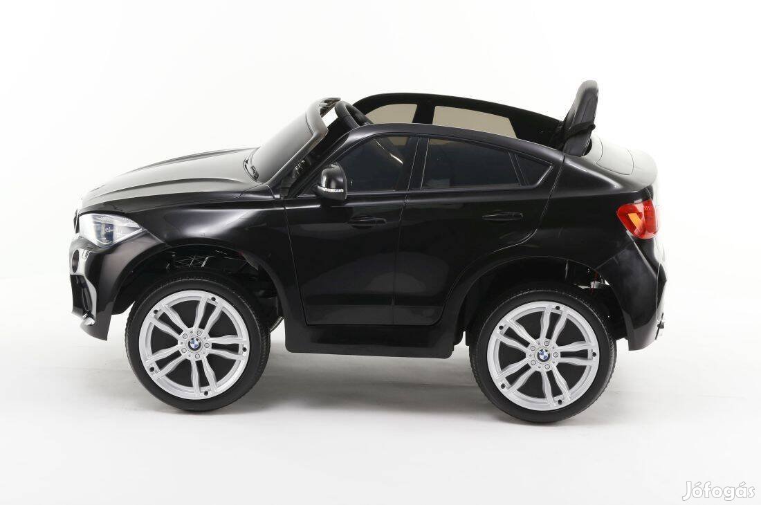Lakk fekete BMW X6M 12V egyszemélyes elektromos kisautó - Akciós!