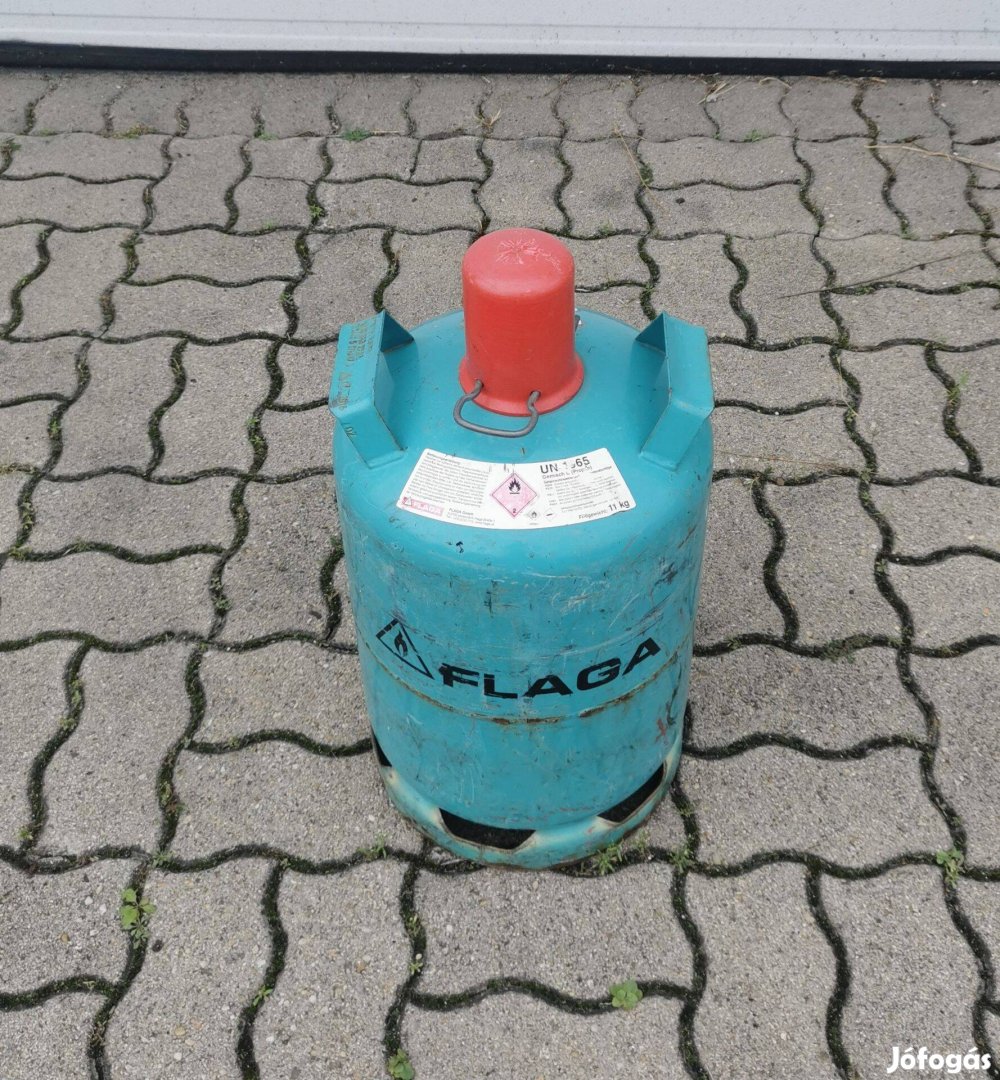 Lakóautó lakókocsi kemping teli gázpalack 11kg propán gáz töltet