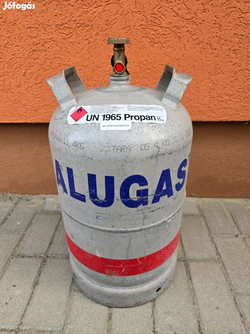 Lakókocsi lakóautó gázpalack alumínium palack 11kg frissen töltve