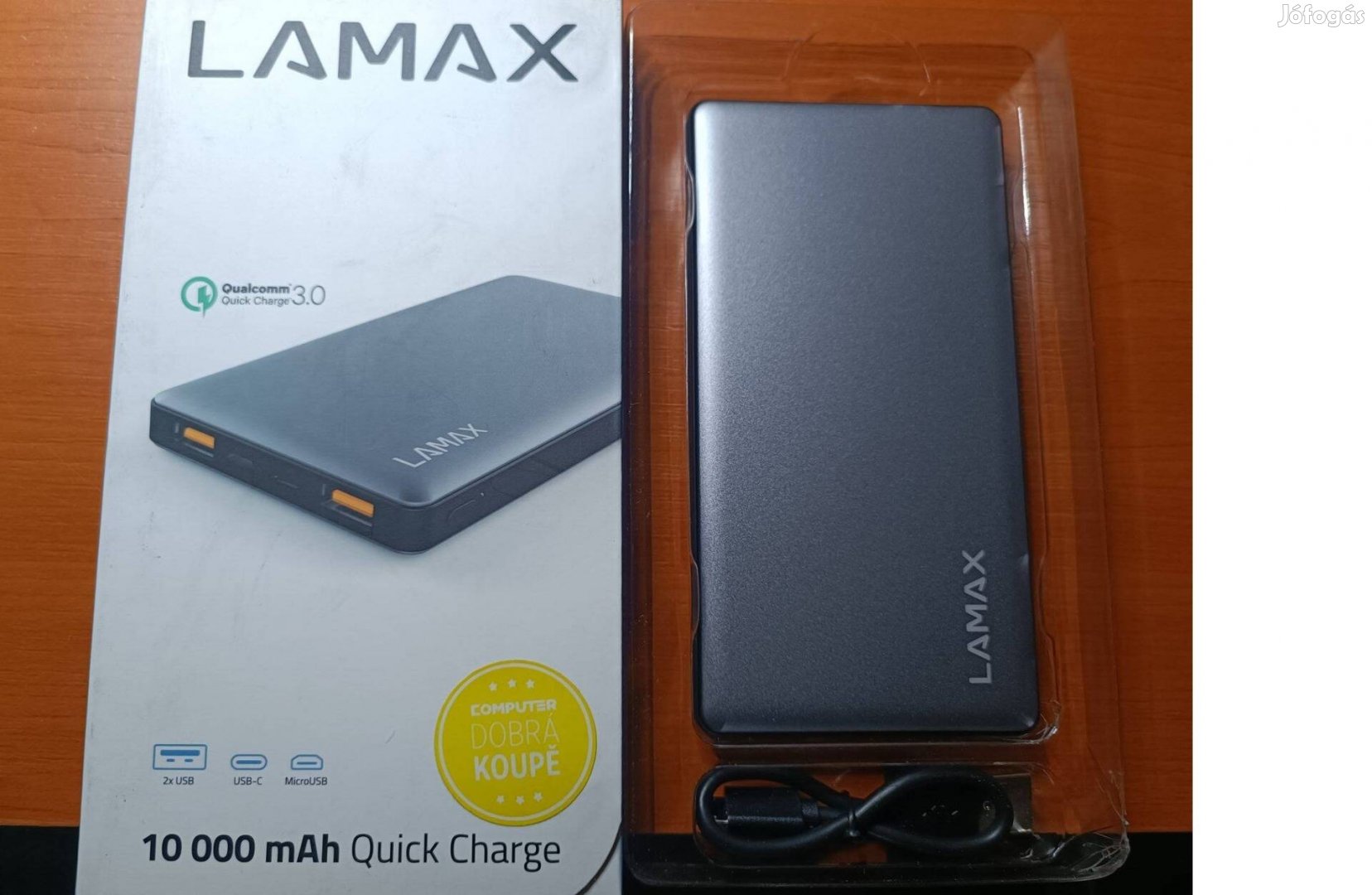 Lamax 10.000 mAh-es külső akku. Új bontatlan