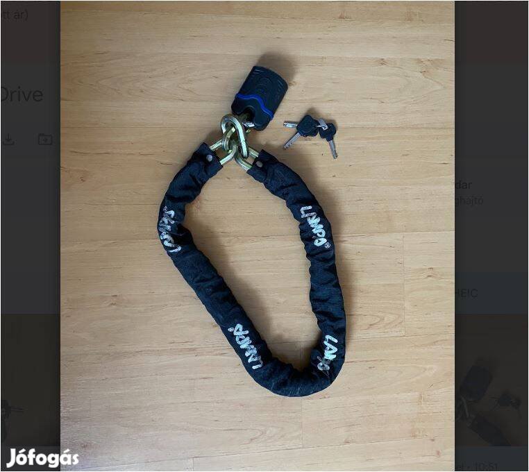 Lampa Kiton edzett acél lánczár 120cm