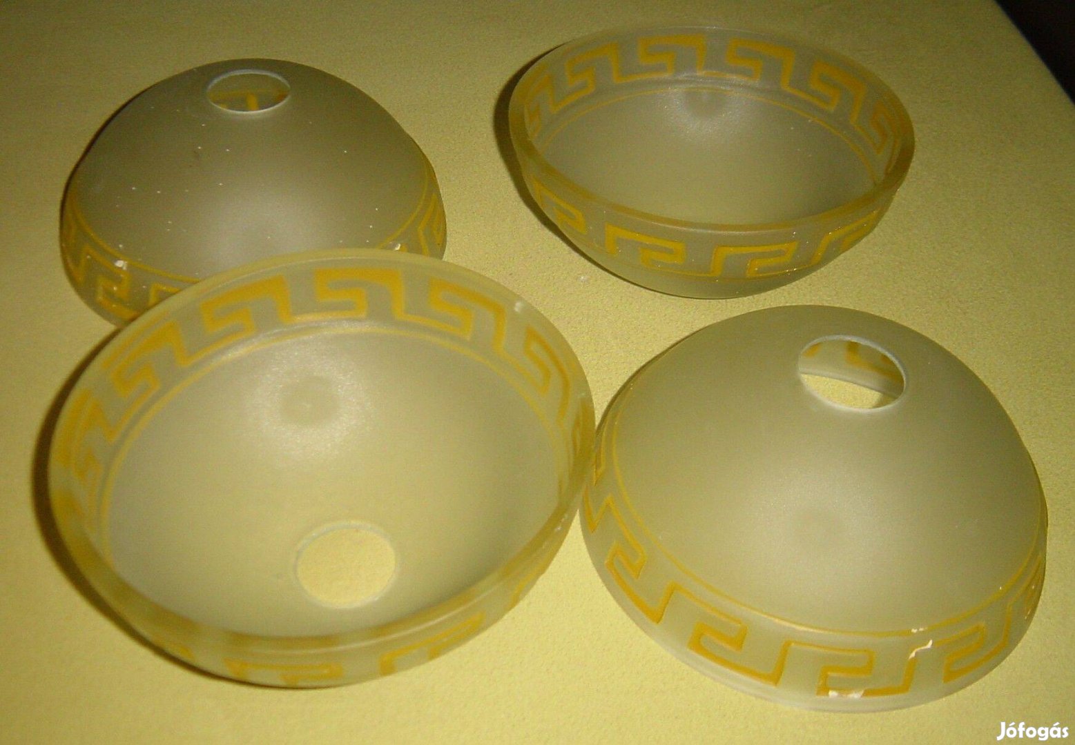Lámpabura - Alabástrom üveg (4 db) - hibátlan 20 cm
