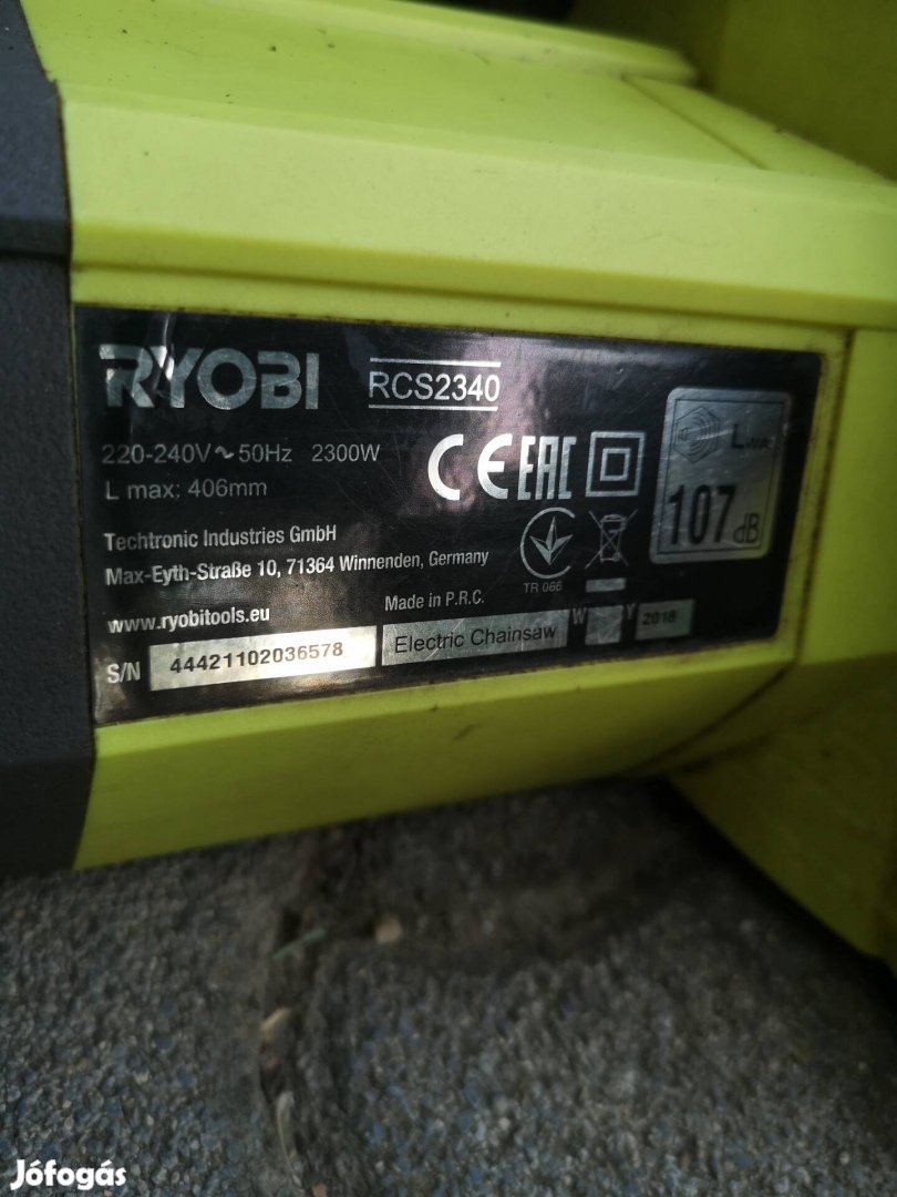 Láncfűrész Ryobi használt 