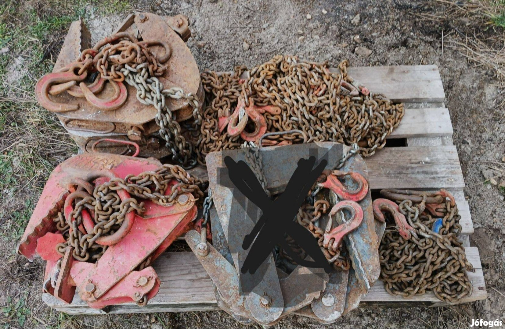 Láncos felfüggesztés kampó rövidítővel, daruzó lánc betonelem csipesz