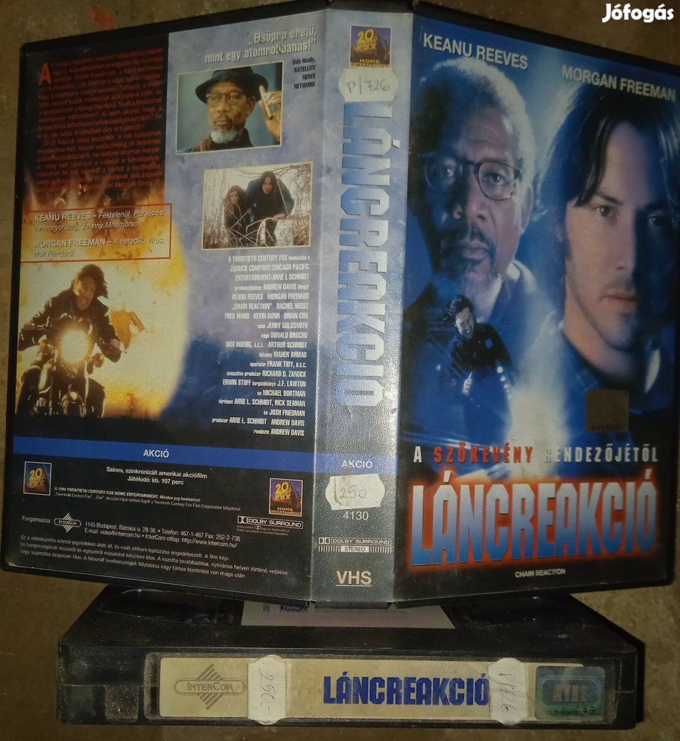 Láncreakció - akció vhs - nagytokos- Keanu Reeves