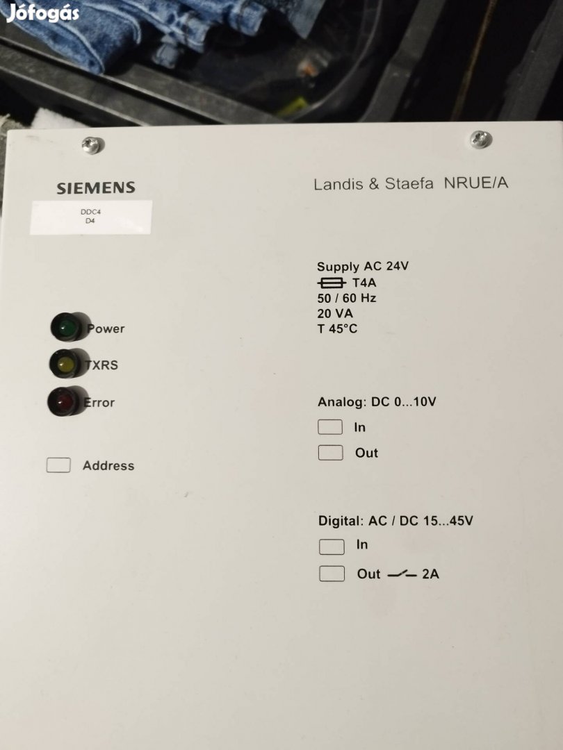 Landis&Staefa Nrue/A controller (hianyos csatlakozók)