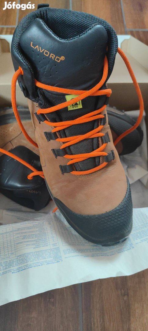Lando castanho S3 44 es munkavédelmi bakancs cipő