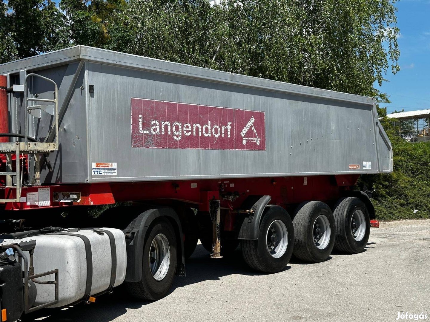 Langendorf billencs pótkocsi félpótkocsi trailer 