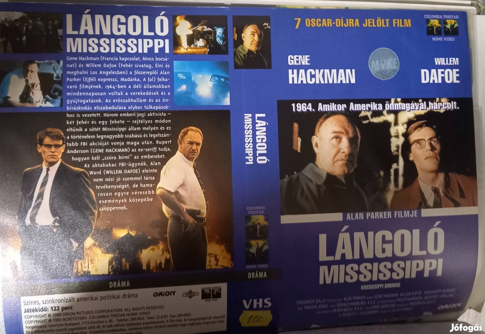 Lángoló Mississippi - krimi vhs - nagytokos