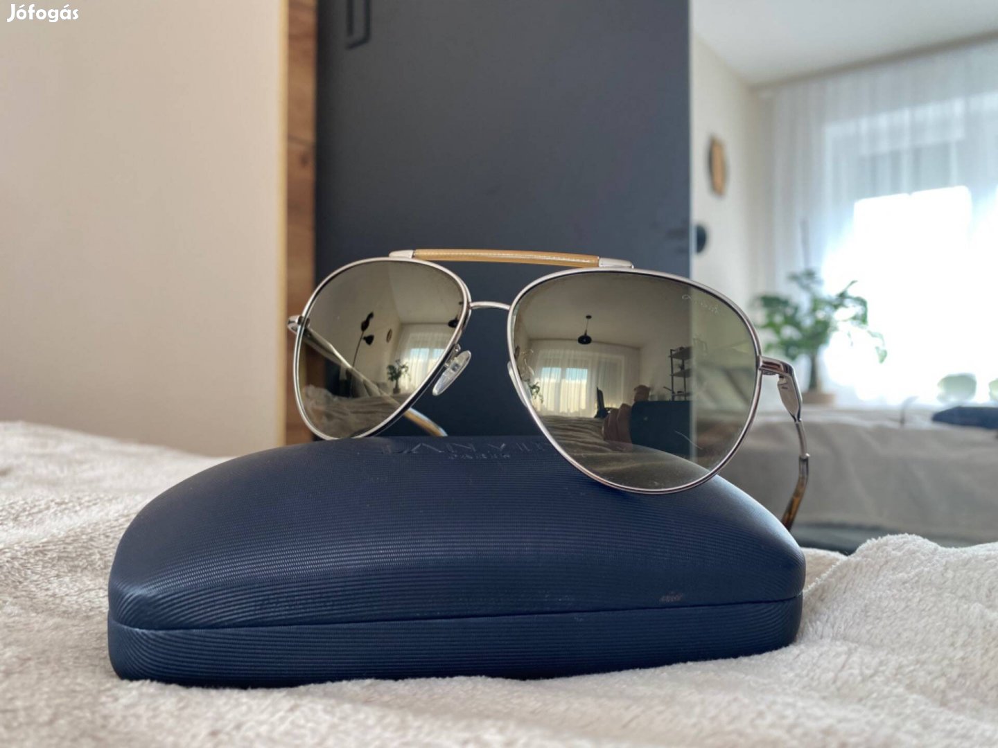 Lanvin Aviator (pilóta) napszemüveg - ezüst & barna - unisex/férfi/női