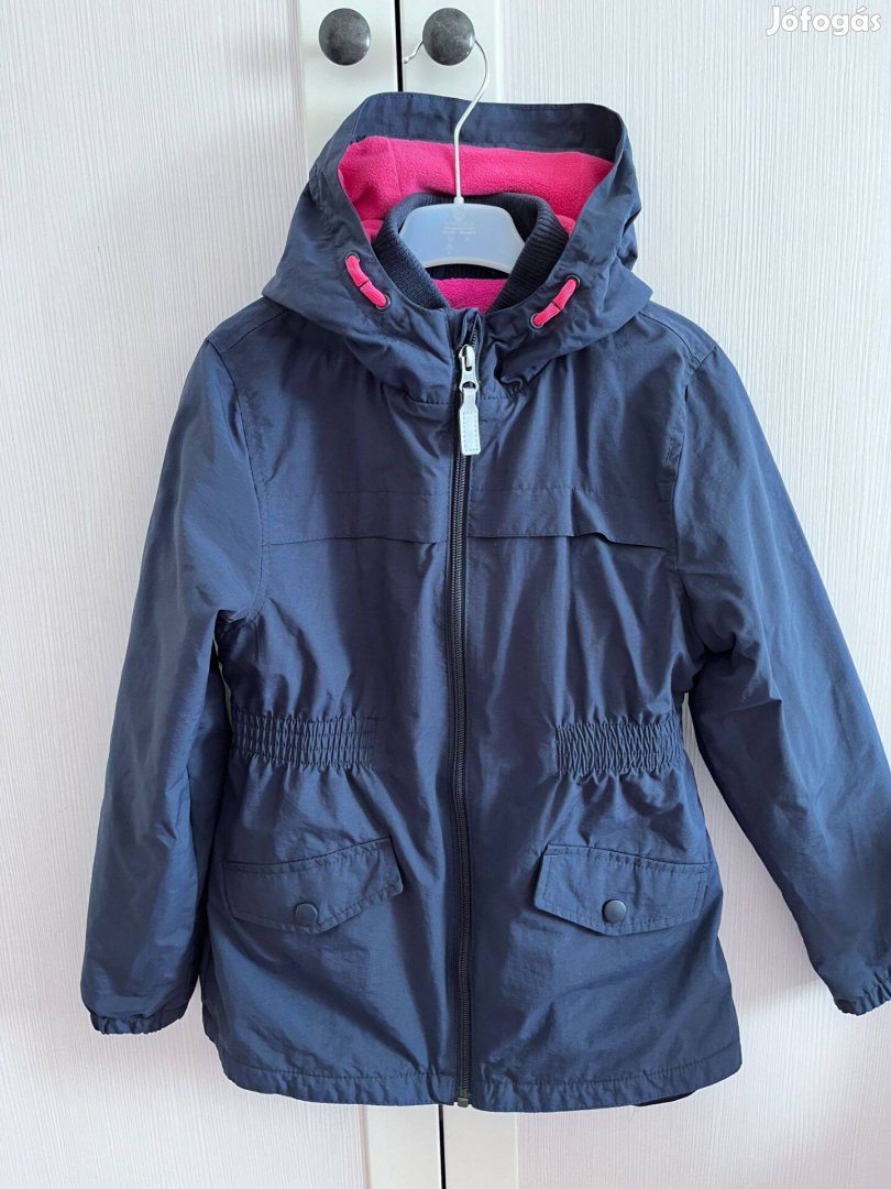 Lány átmeneti kabát Bluezoo sötétkék 9 éves polár bélés