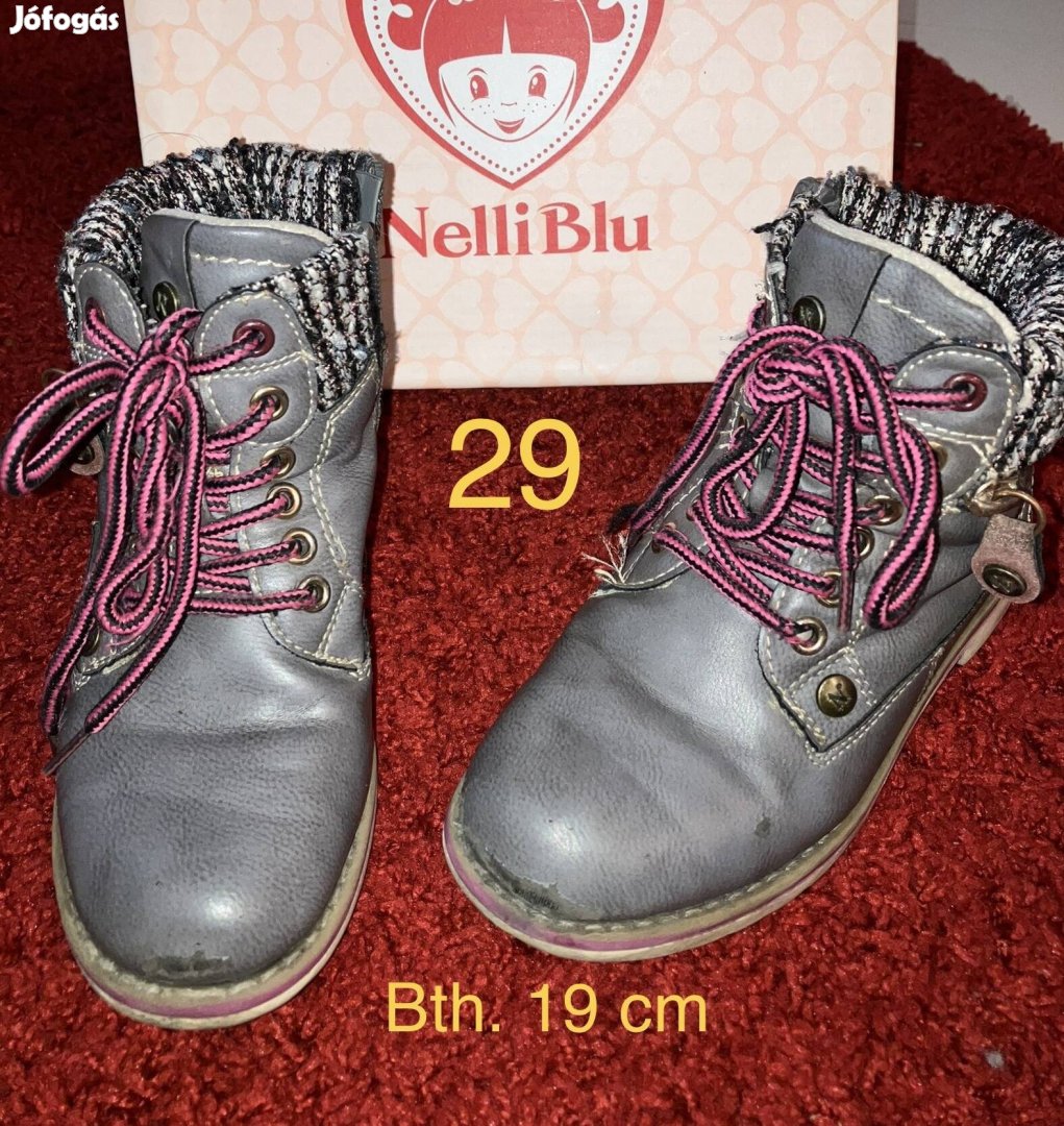 Lány bakancs 29 (Nelli blu) BTh: 19 cm; átmeneti/őszi/tavaszi cipő