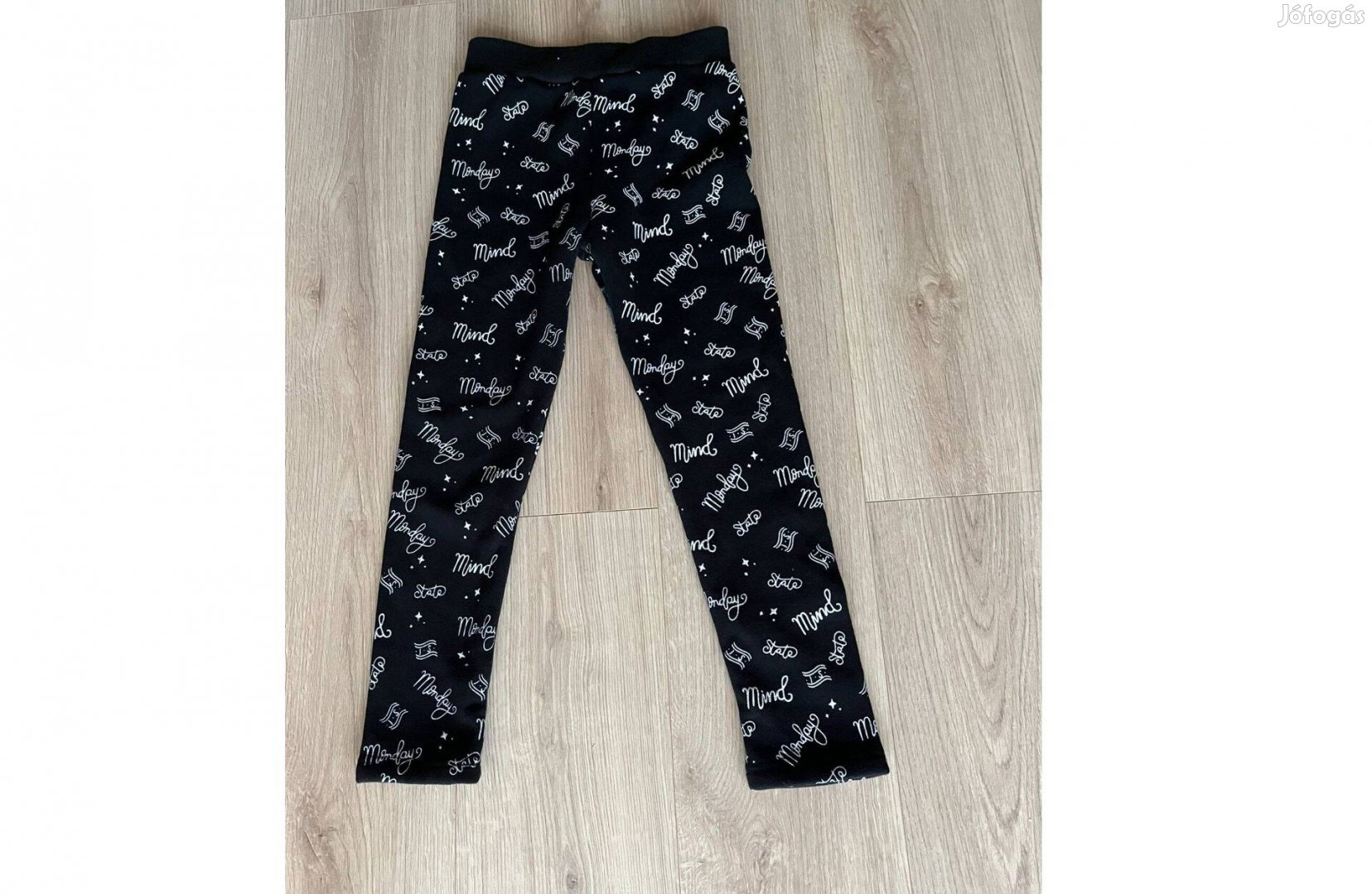 Lány nadrág bélelt leggings 140 146 fekete