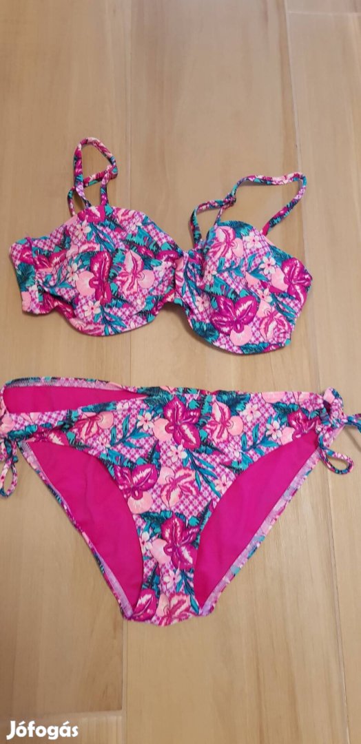 Lány női rózsaszín fürdőruha kétrészes szett bikini 152 158 