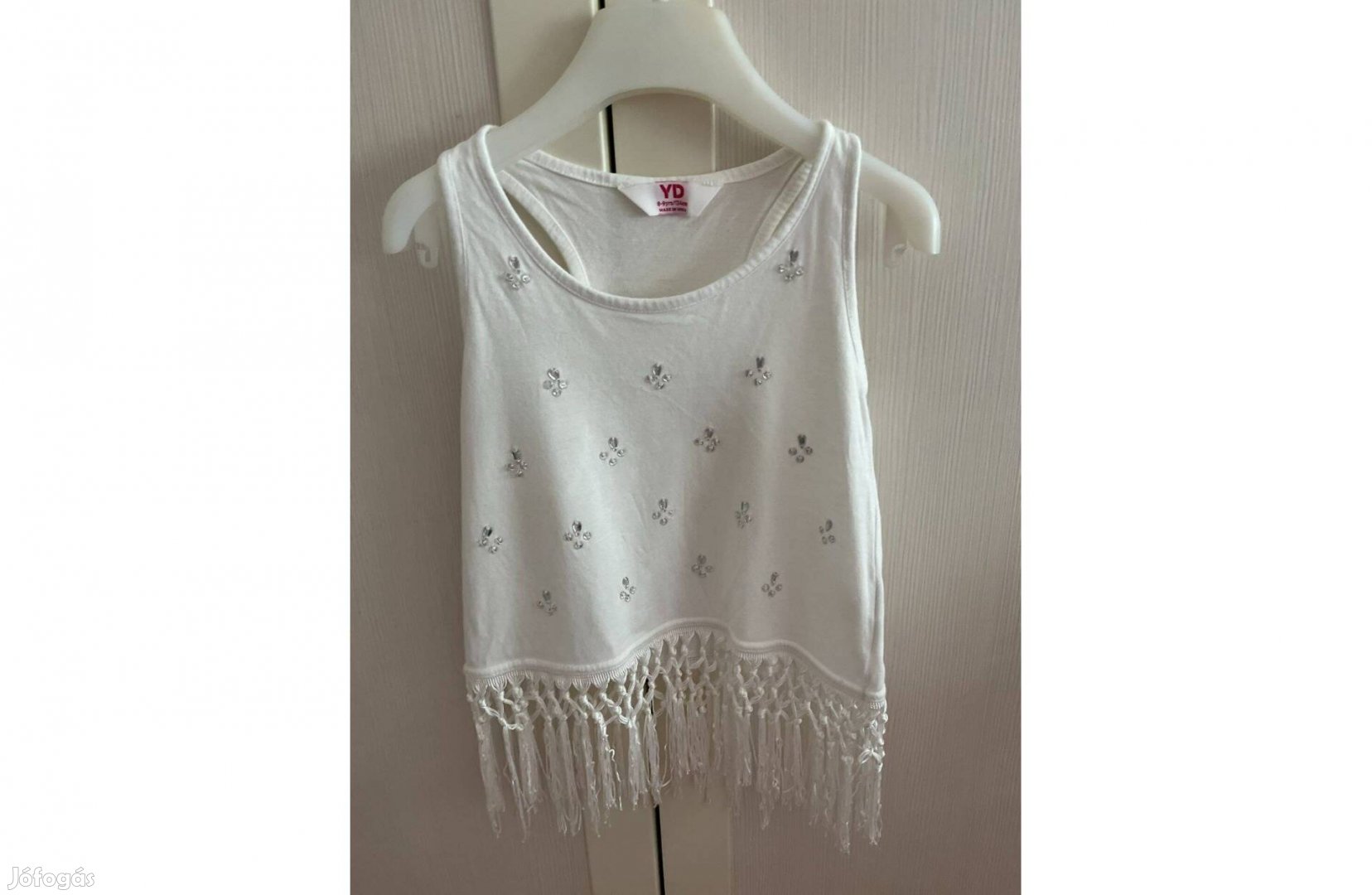 Lány póló ujjatlan 128 134 fehér