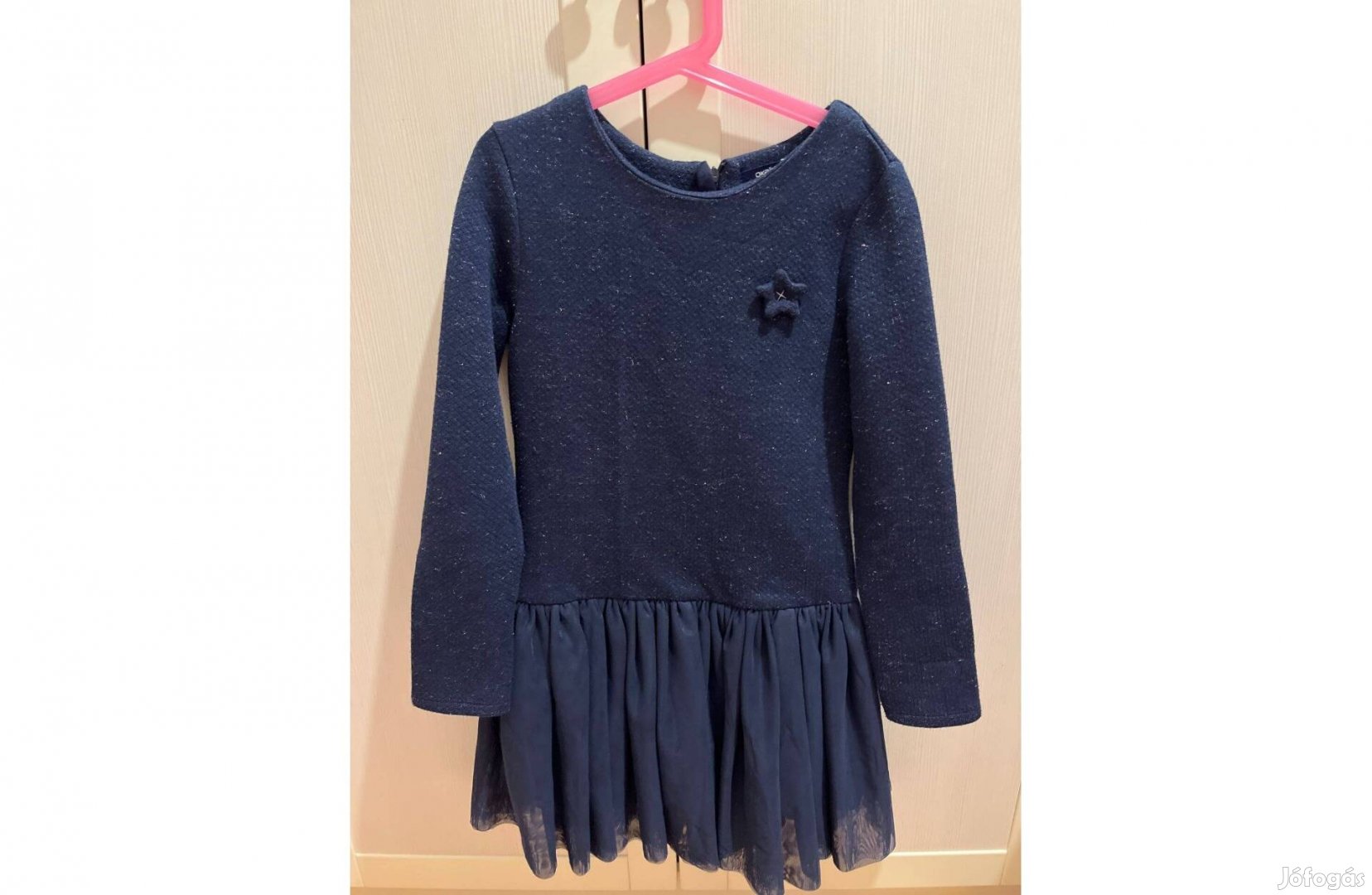 Lány ruha alkalmi ünneplő tüll szoknya 134 140 sötétkék