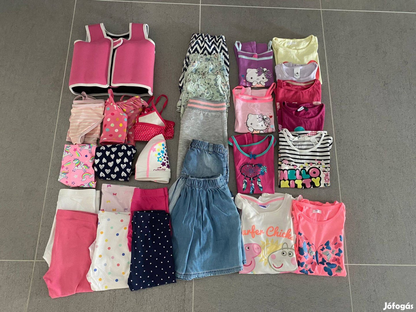 Lány ruhacsomag 110-116 nyári úszómellénnyel márkásak