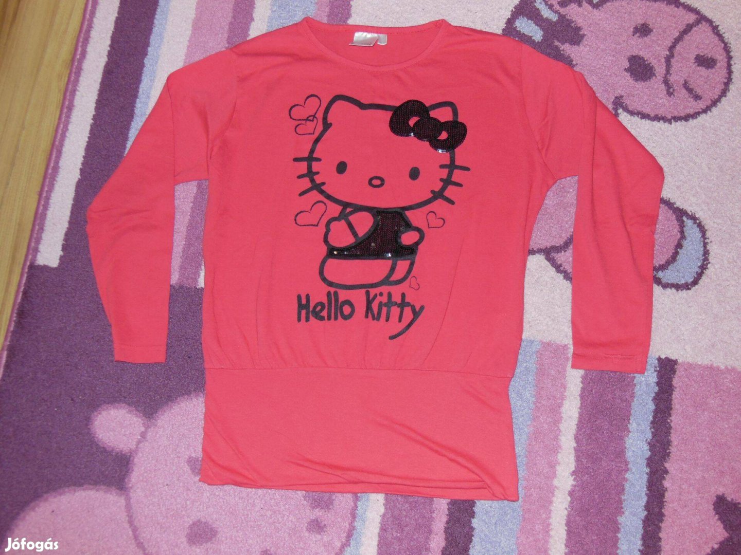 Lányka Hello Kitty póló, flitteres tunika
