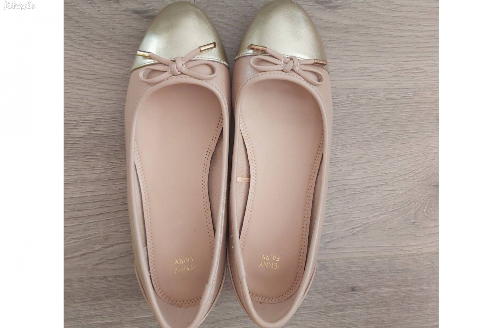 Lányka arany-púder rózsaszín CCC-s balerina cipő