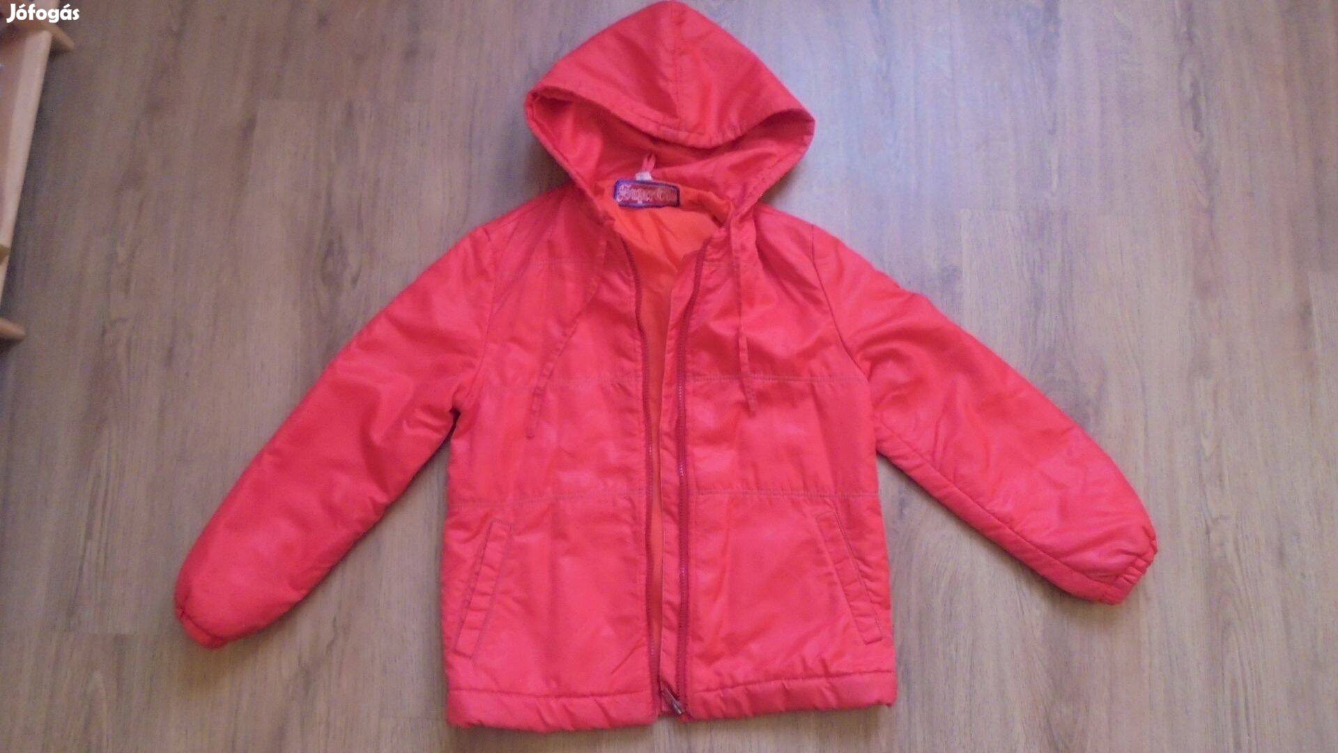 Lányka piros átmeneti kabát dzseki - 140