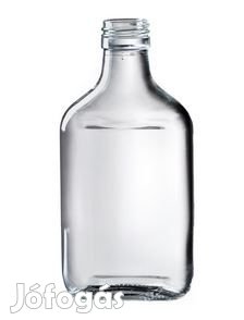 Lapos pálinkásüveg 0.2 Literes csavaros kupakkal (1141)