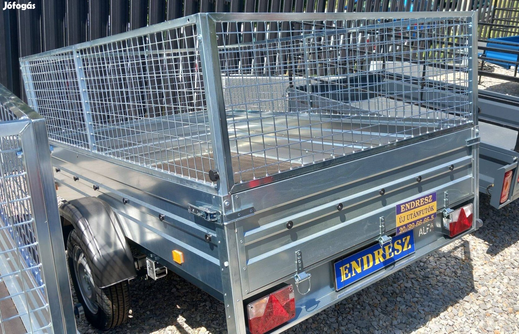 Laprugós 145x245x36 cm-es, horganyzott, Új Utánfutó! Hitelre Is!