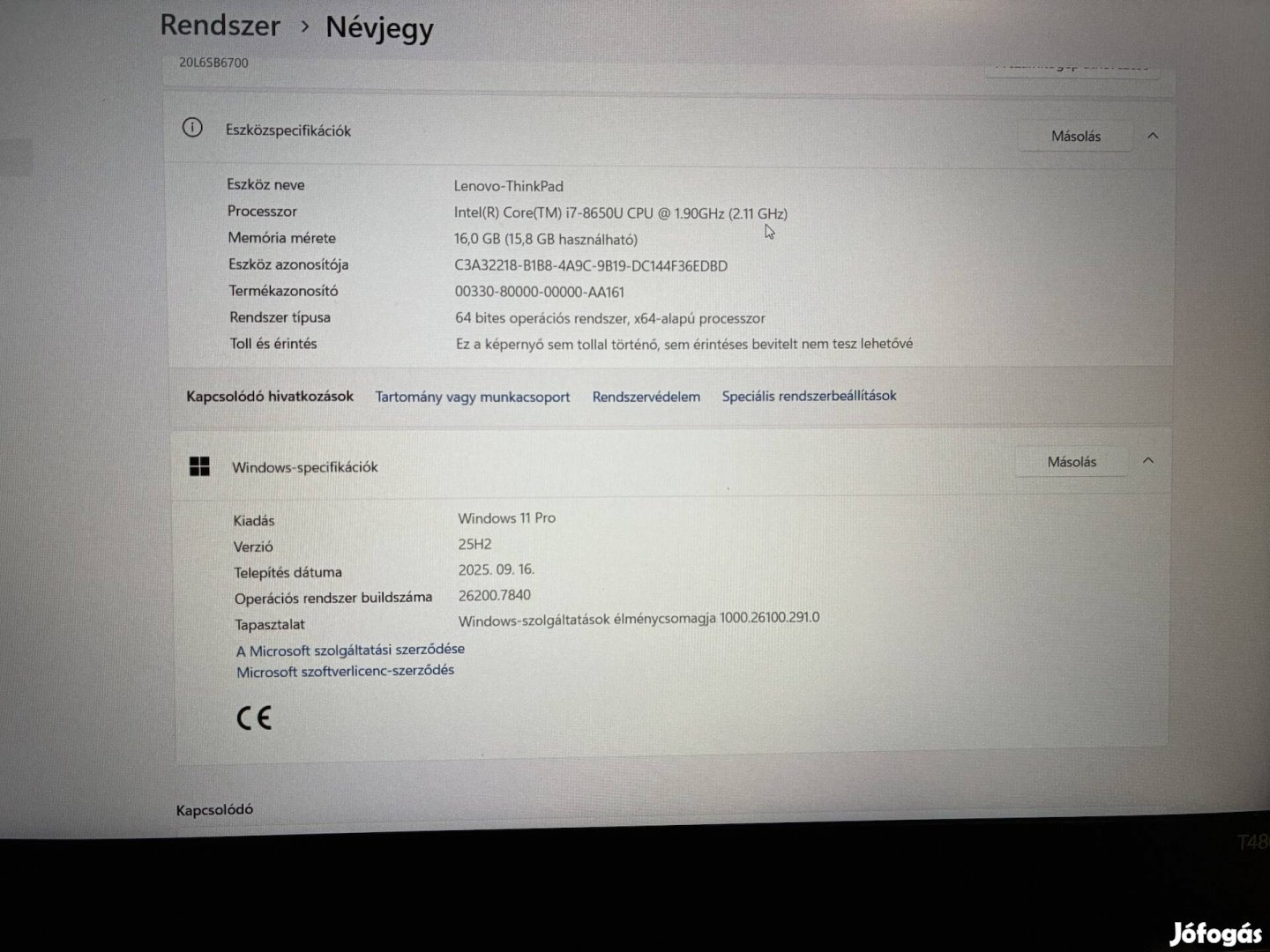 Laptop Lenovo Thinkpad T-480