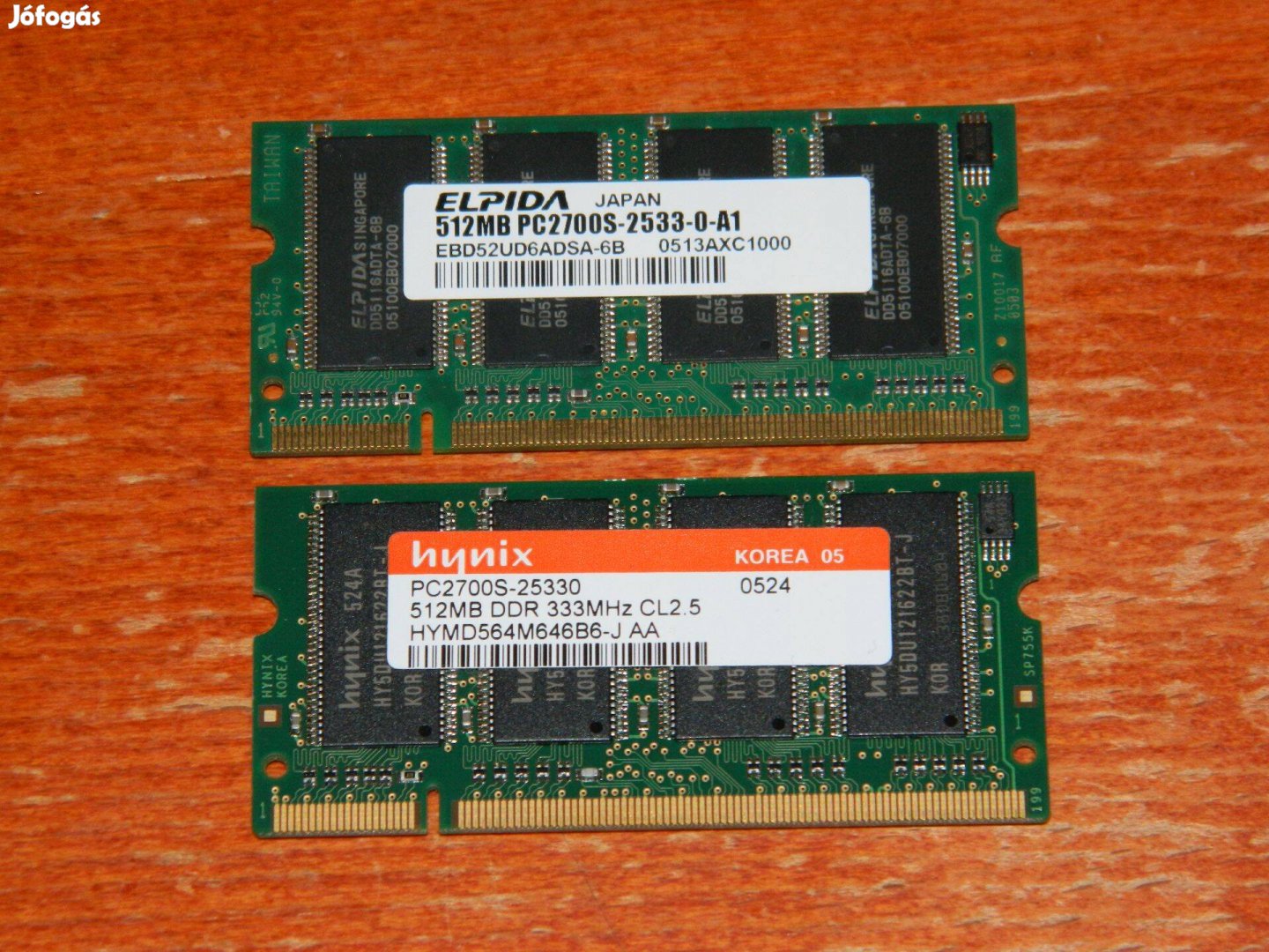 Laptop Memória RAM DDR 333MHz 512MB Elpida,Hynix