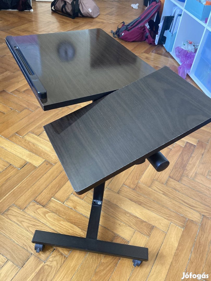 Laptop asztal gurulós állítható dönthető irodai asztalka