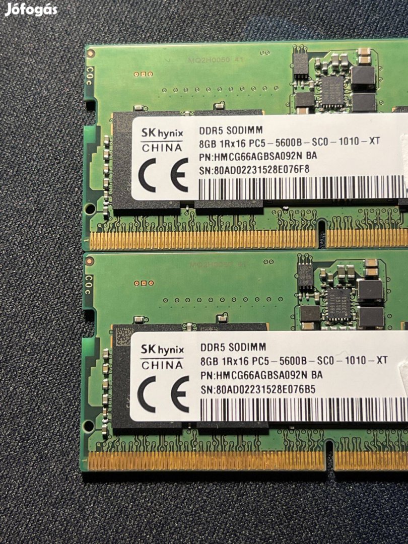 Laptop memória pár (2x8GB) Skhynix 16GB DDR5 5600MHz Sodimm