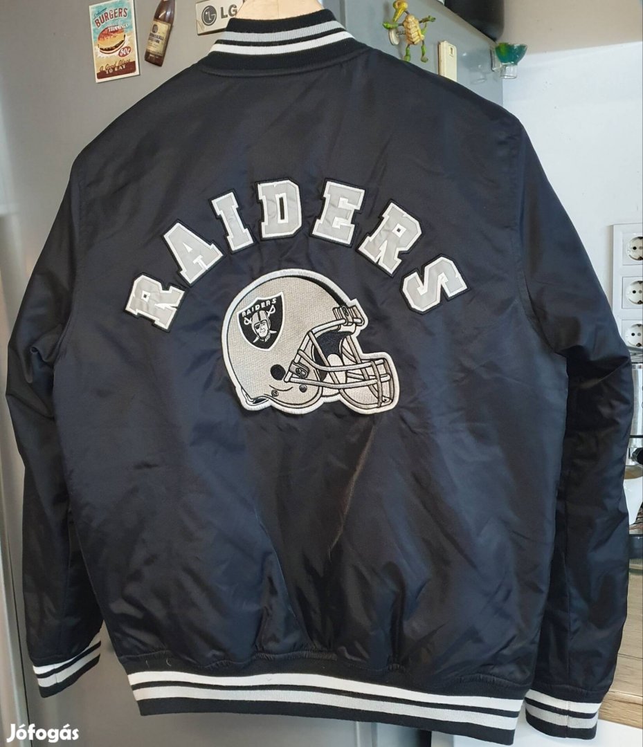 Las Vegas Raiders NFL varsity bomber dzseki kabát